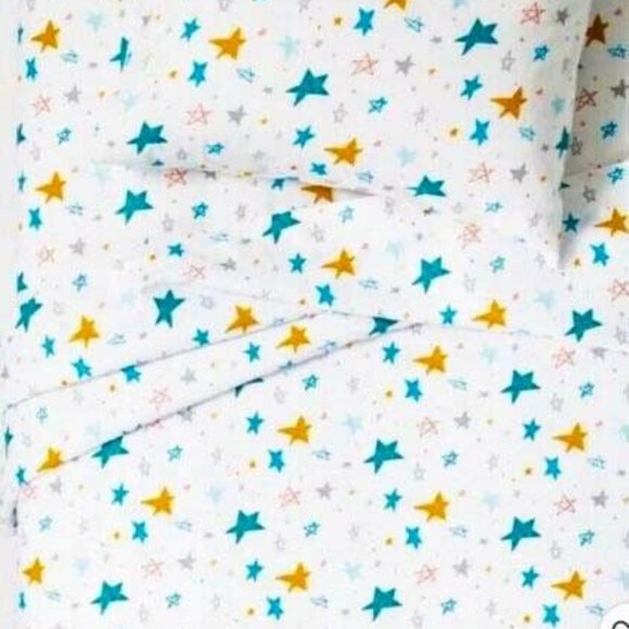 4 pc Pillowfort Stars Full Flannel Sheet Set NIP - Picture 3 of 7